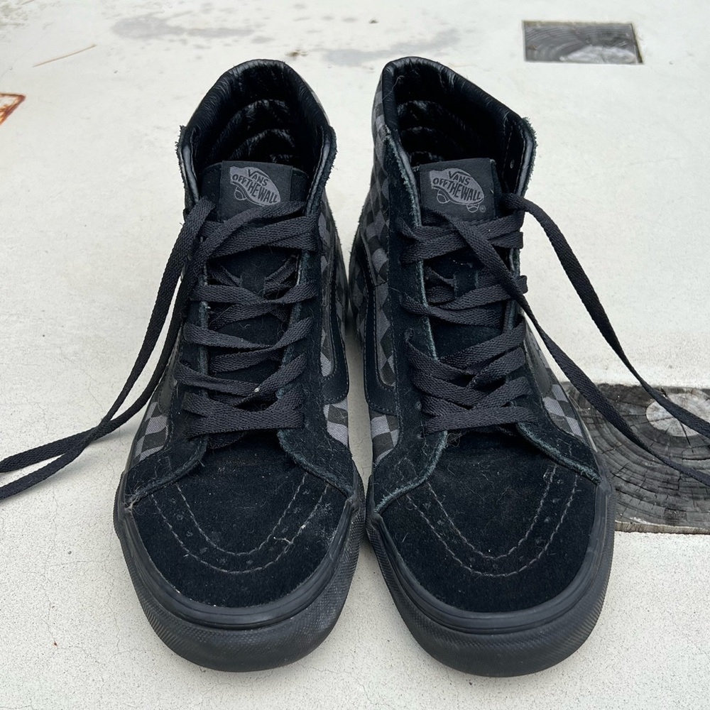 Vans Sk8 Hi Checkered High Top Sneakers | Women’s 8.5